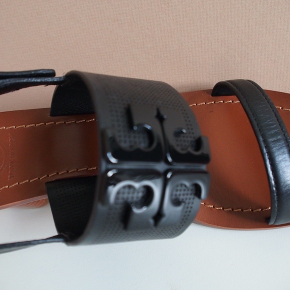 Tory Burch Lowell 2 Perforated Sandals Black S 8 - Picture 6 of 10